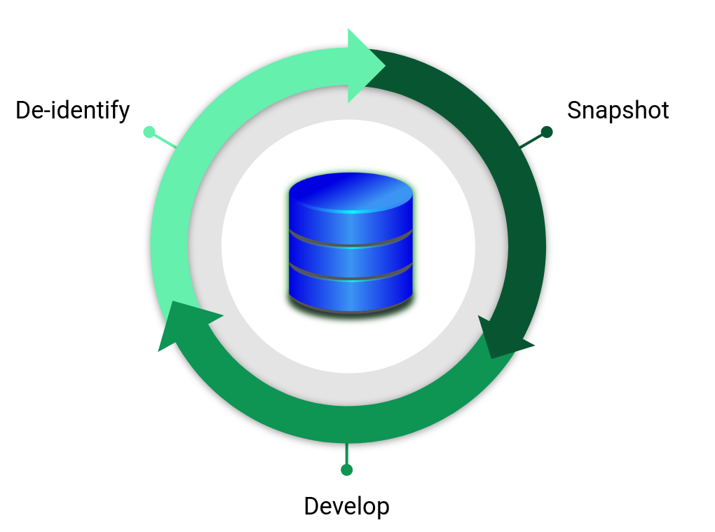 image showing de-identify, snapshot, and develop